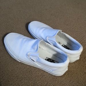 Women’s white slip-on Vans